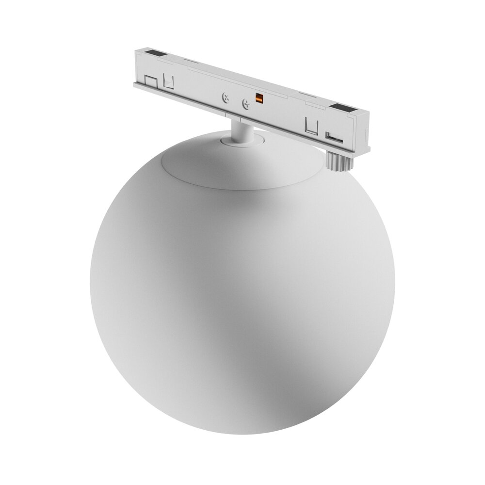 Spectrum voor de installateur LED Railsysteem NANO SHIFT - Globe - Wit - 7W - 3000K Warm wit - 615lm - IP20 - 100x120mm | 48V Magnetische Railspot