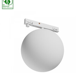 Spectrum voor de installateur LED Railsysteem NANO SHIFT - Globe - Wit - 7W - 3000K Warm wit - 615lm - IP20 - 100x120mm | 48V Magnetische Railspot