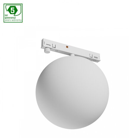 Spectrum LED Railsysteem NANO SHIFT - Globe - Wit - 7W - 3000K Warm wit - 615lm - IP20 - 100x120mm | 48V Magnetische Railspot Spectrum LED Railsysteem NANO SHIFT - Globe - Wit - 7W - 3000K Warm wit - 615lm - IP20 - 100x120mm | 48V Magnetische Railspot