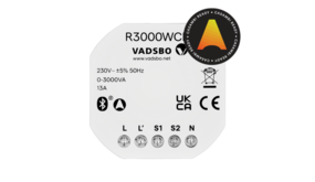 Casambi Vadsbo Casambi Relais - Slimme Schakelaar - 13A | Max 3000W - R3000WCM Casambi Vadsbo Casambi Relais - Slimme Schakelaar - 13A | Max 3000W - R3000WCM