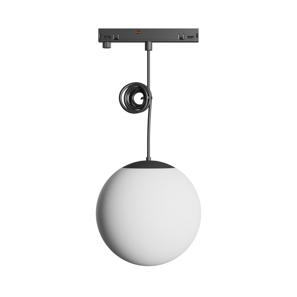 Spectrum voor de installateur: Betaalbare kwaliteit en veelzijdige LED-oplossingen LED Railsysteem NANO SHIFT - Globe P Hanglamp - Zwart - 7W - 3000K Warm wit - 615lm - IP20 - 100x1000mm | 48V Magnetische Railspot