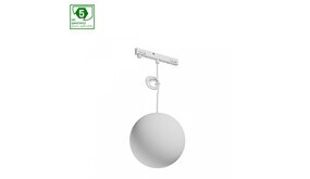 Spectrum voor de installateur LED Railsysteem NANO SHIFT - Globe P Hanglamp - Wit - 7W - 3000K Warm wit - 615lm - IP20 - 100x1000mm | 48V Magnetische Railspot
