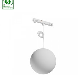 Spectrum voor de installateur LED Railsysteem NANO SHIFT - Globe P Hanglamp - Wit - 7W - 3000K Warm wit - 615lm - IP20 - 100x1000mm | 48V Magnetische Railspot
