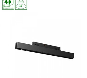 Spectrum voor de installateur LED Railsysteem NANO SHIFT - Grid S Linear - Zwart - 10W - 3000K Warm Wit - 1180lm - IP20 - 196x12x30mm | 48V Magnetische Railspot