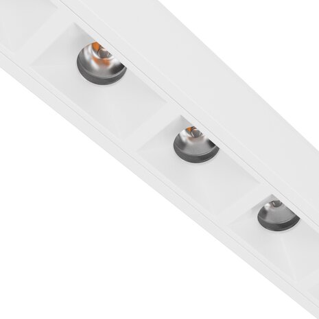 Spectrum voor de installateur: Betaalbare kwaliteit en veelzijdige LED-oplossingen LED Railsysteem NANO SHIFT - Grid S Linear - Wit - 10W - 3000K Warm Wit - 1180lm - IP20 - 196x12x30mm | 48V Magnetische Railspot