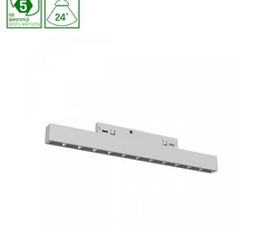 Spectrum voor de installateur LED Railsysteem NANO SHIFT - Grid S Linear - Wit - 10W - 3000K Warm Wit - 1180lm - IP20 - 196x12x30mm | 48V Magnetische Railspot