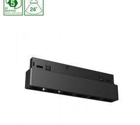 Spectrum voor de installateur LED Railsysteem NANO SHIFT - Grid Xs Linear - Zwart - 6W - 3000K Warm Wit - 500lm - IP20 - 100x12x30mm | 48V Magnetische Railspot