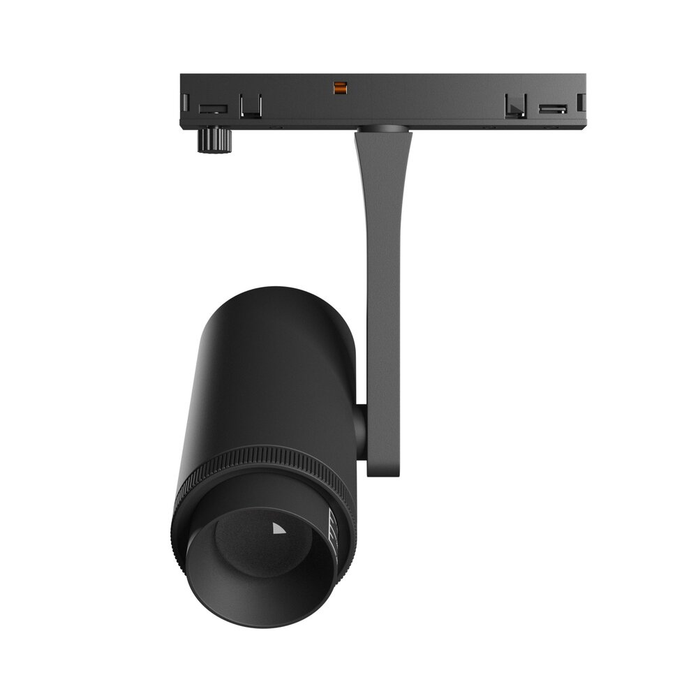 Spectrum voor de installateur LED Railsysteem NANO SHIFT - Spot Zoom - Zwart - 7W - 3000K Warm Wit - 615lm - IP20 - 40x80x145mm | 48V magnetische Railspot