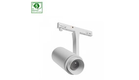 Spectrum voor de installateur LED Railsysteem NANO SHIFT - Spot Zoom - Wit - 7W - 3000K Warm Wit - 615lm - IP20 - 40x80x145mm | 48V Magnetische Railspot