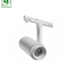 Spectrum voor de installateur LED Railsysteem NANO SHIFT - Spot Zoom - Wit - 7W - 3000K Warm Wit - 615lm - IP20 - 40x80x145mm | 48V Magnetische Railspot