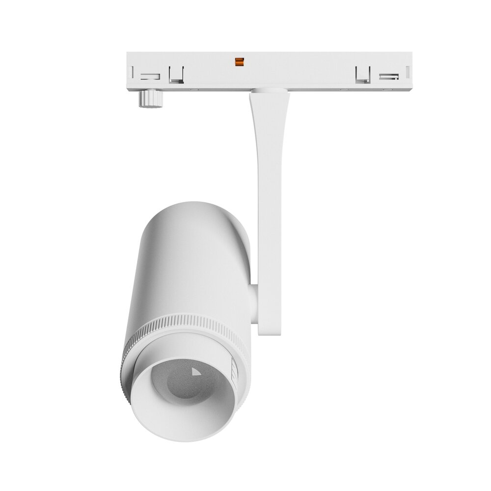 Spectrum voor de installateur LED Railsysteem NANO SHIFT - Spot Zoom - Wit - 7W - 3000K Warm Wit - 615lm - IP20 - 40x80x145mm | 48V Magnetische Railspot