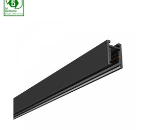 Spectrum voor de installateur LED Railsysteem NANO SHIFT - Spanningsrail 1 meter - zwart| 48V magnetische Spanningsrail