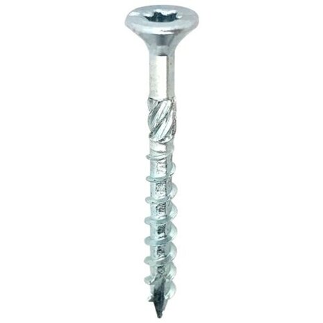 Houtschroeven Verzinkt - Woodies Ultimate 3.0x25mm - Torx T10 - Voldraad - 100 Stuks