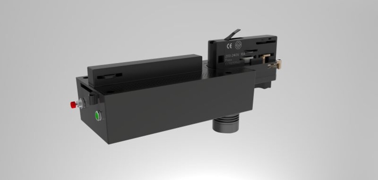 LCB LED Europe  LED Spanningsrail 3-Fase Noodarmatuur - Zwart - 3W - 5700K -