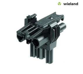 Wieland Wieland GST18i3 T-Splitter – 3-polig – 1x Male 2x Female – 20A – 250V – IP20 – Zwart – 92.030.3153.1