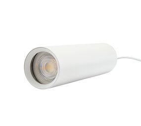 Spectrum voor de installateur 3-Fase Spanningsrail Hanglamp GU10 Fitting | Madara Tube Mat Wit - 3 phase - pendel 1 Meter