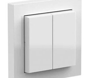 Casambi Casambi Draadloze Schakelaar - Kinetische Wandbediening - Mat Wit | Scene Schakeling met Dubbele Klikschakelaar - Batterij- en Bedradingsvrij