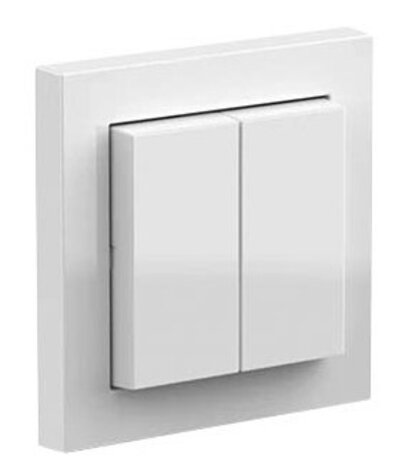 Casambi Casambi Draadloze Schakelaar - Kinetische Wandbediening - Mat Wit | Scene Schakeling met Dubbele Klikschakelaar - Batterij- en Bedradingsvrij
