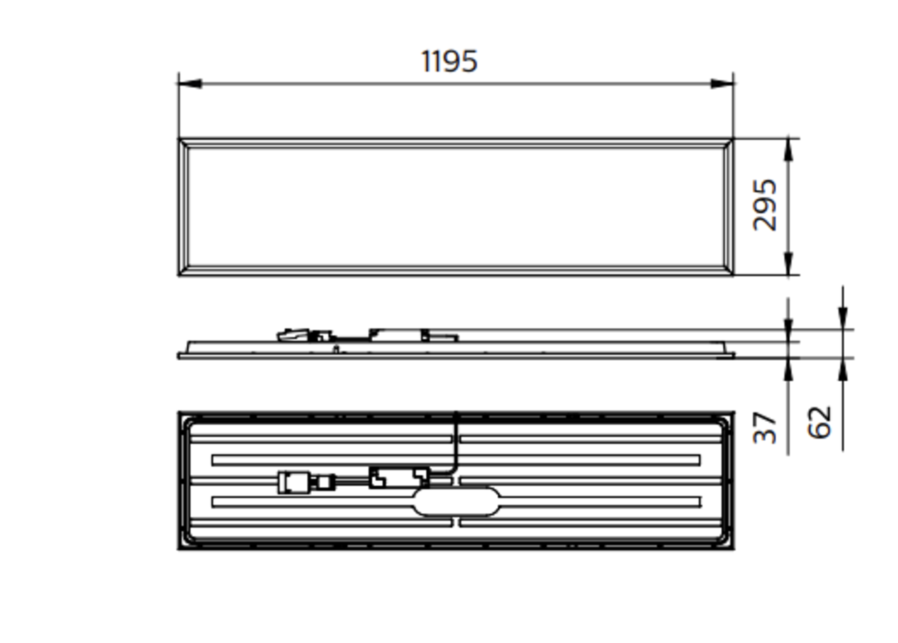 LED Paneel RC132V CoreLine G5 Staal Wit 28.5W 3600lm - 840 Koel Wit | 120x30cm - UGR < 19
