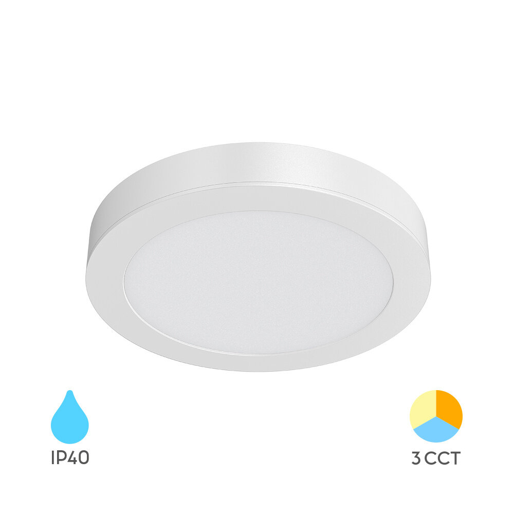 Braytron LED Plafondlamp - 12W 1120 - CCT - Wit - Rond