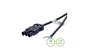 LCB GST18i3 Male aansluitsnoer 150cm - 3 aderig - koppelbaar Wieland GST18/3 systeem