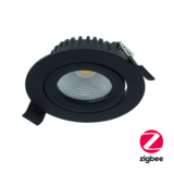 LCB LED Europe  LED Inbouwspot IP65 - 82MM Zwart - 5W - RGB+CCT | Zigbee 3.0 | Zaagmaat Ø68-75mm Triac Dimbaar - Inclusief Lasdoos