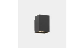 Leds-C4 LED Wandlamp Dubbel IP55 -  Zwart Cube Afrodita Power 150MM - Up and Down - 2-Lichts - 21.6W 3000K 830 Warm Wit  |  150x100x100MM