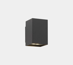 Leds-C4 LED Wandlamp Dubbel IP55 -  Zwart Cube Afrodita Power 150MM - Up and Down - 2-Lichts - 21.6W 3000K 830 Warm Wit  |  150x100x100MM