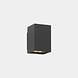 Leds-C4 LED Wandlamp Dubbel IP55 -  Zwart Cube Afrodita Power 150MM - Up and Down - 2-Lichts - 21.6W 3000K 830 Warm Wit  |  150x100x100MM