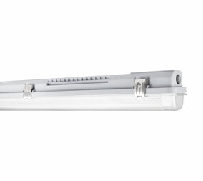 Ledvance Zakelijk: Professionele LED Verlichting & Armaturen LED TL Buis Armatuur Montagebalk 150cm IP65 – Waterdicht | IK08 - G13 Fitting | 1-Lichts | Alleen voor LED Buis | Max 30W