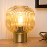 Lucide MALOTO - Tafellamp - Ø 20 cm - 1xE27 - Amber Lucide MALOTO - Tafellamp - Ø 20 cm - 1xE27 - Amber
