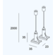 Spanningsrail toebehoren - Zilver | 2 Meter Pendelset Spanningsrail toebehoren - Zilver | 2 Meter Pendelset