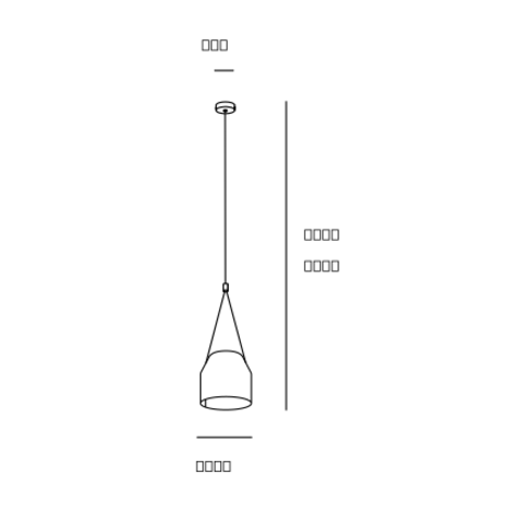 Hanglamp - Attic - Ø80cm - 1xE27 - Aluminium Zwart | Max 15W