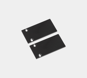 Leds-C4 LED Spanningsrail Toebehoren - Eindkapje - Zwart | 2 Stuks