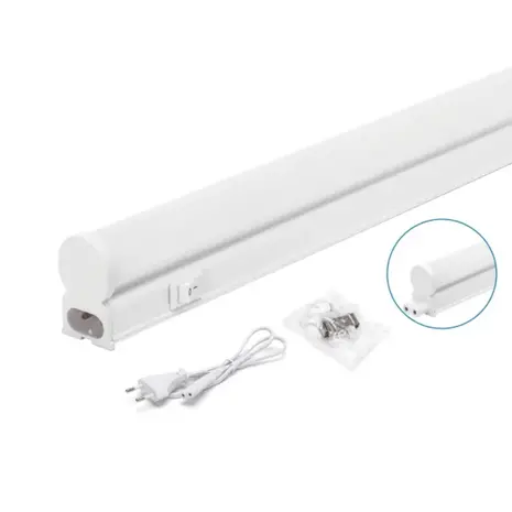 Spectrum voor de installateur LED Montagebalk T5 - 30cm 4W 100lm p/w - 6000K 865 - incl. schakelaar en 150cm aansluitstekker