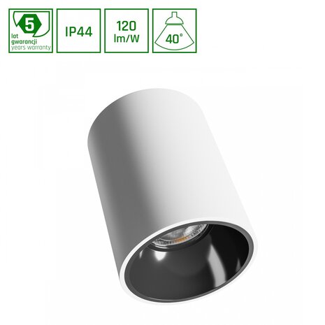 Spectrum voor de installateur ORBITO Surface 10W NW 230V 40° IP44 UGR<19 RA90 Ø75×100mm Wit Rond – 5 Jaar Garantie Spectrum voor de installateur ORBITO Surface 10W NW 230V 40° IP44 UGR<19 RA90 Ø75×100mm Wit Rond – 5 Jaar Garantie