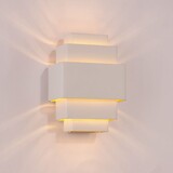Artdelight Dimbare LED Wandlamp Wit - LAYERS XL 275MM -  Up and Down 2-Lichts  |  IP20 - G9 Fitting - excl. lichtbron - 275x130MM