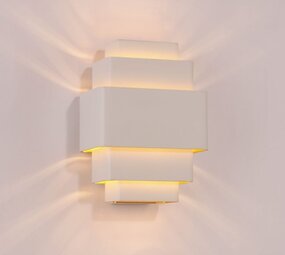 Artdelight Dimbare LED Wandlamp Wit - LAYERS XL 275MM -  Up and Down 2-Lichts  |  IP20 - G9 Fitting - excl. lichtbron - 275x130MM
