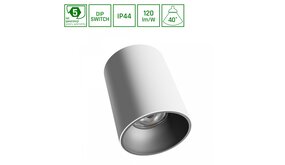 Spectrum voor de installateur ORBITO Surface 14–27W NW 230V 40° IP44 UGR<19 RA90 Ø115×152mm Wit Rond – 5 Jaar Garantie