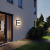 Artdelight LED Wandlamp Huisnummer verlichting IP65 - Vierkant Zwart 250mm – 6-12W 660-1320Lm - 3000/4000K | Multi Lumen en Color Switch – Daglichtsensor