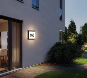 Artdelight LED Wandlamp Huisnummer verlichting IP65 - Vierkant Zwart 250mm – 6-12W 660-1320Lm - 3000/4000K | Multi Lumen en Color Switch – Daglichtsensor