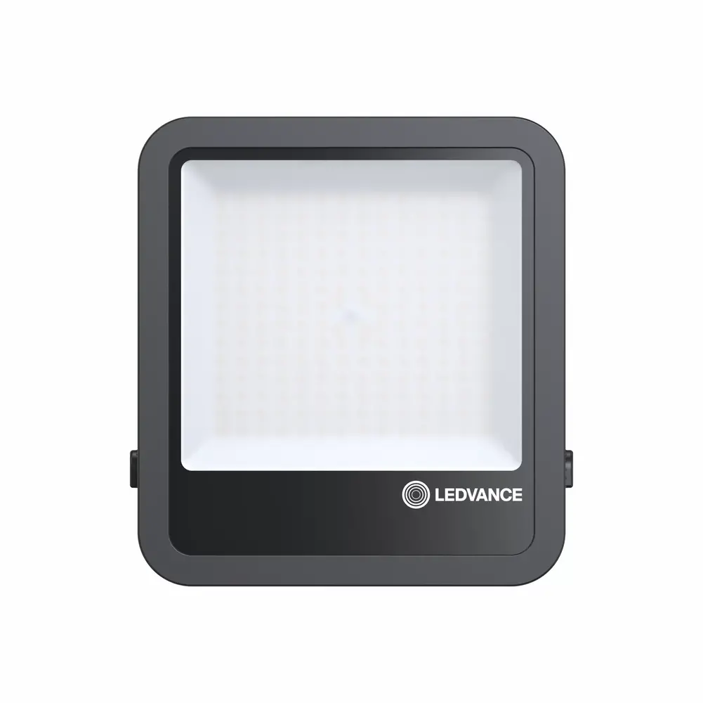 Ledvance Zakelijk: Professionele LED Verlichting & Armaturen LED Breedstraler IP66  Zwart - 100W - 83W 14000 lm / 11670 lm  - 3000K 830 Warm Wit | Multi Lumen Switch - Symmetrisch - 1 Meter aansluitkabel