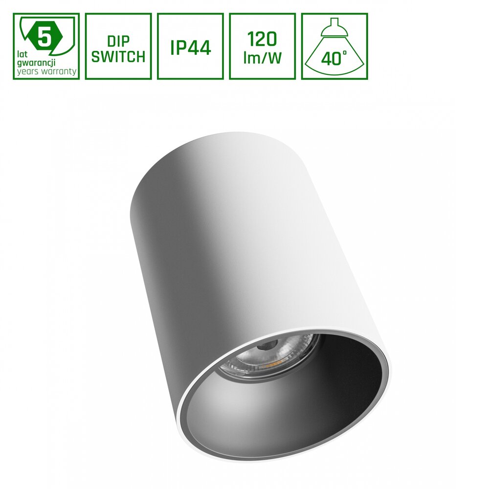 Spectrum ORBITO Surface 14–27W NW 230V 40° IP44 UGR<19 RA90 Ø115×152mm Wit Rond – 5 Jaar Garantie Spectrum ORBITO Surface 14–27W NW 230V 40° IP44 UGR<19 RA90 Ø115×152mm Wit Rond – 5 Jaar Garantie