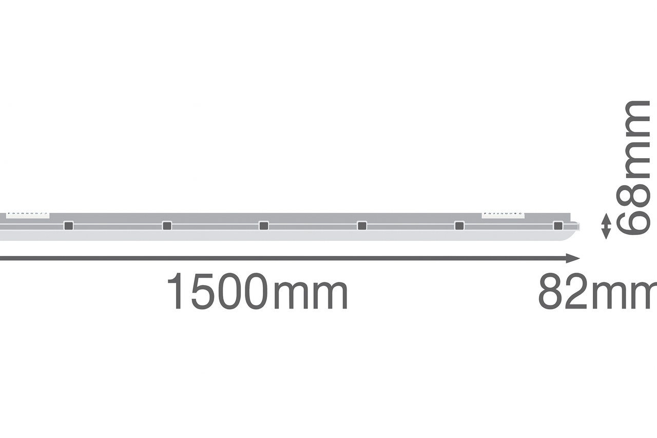 Ledvance Zakelijk: Professionele LED Verlichting & Armaturen Dimbare LED Montagebalk Waterdicht IP65 - 26W 3500Lm - 4000K Koel Wit | 150cm - DALI-2 Dimbaar