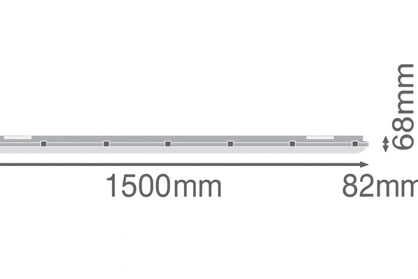Dimbare LED Montagebalk Waterdicht IP65 - 26W 3500Lm - 4000K Koel Wit | 150cm - DALI-2 Dimbaar