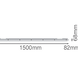 Dimbare LED Montagebalk Waterdicht IP65 - 26W 3500Lm - 4000K Koel Wit | 150cm - DALI-2 Dimbaar Dimbare LED Montagebalk Waterdicht IP65 - 26W 3500Lm - 4000K Koel Wit | 150cm - DALI-2 Dimbaar
