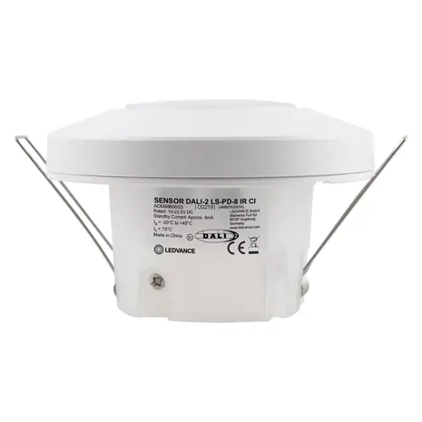 Ledvance Zakelijk: Professionele LED Verlichting & Armaturen DALI-2  Sensor Inbouw - Infrarood Bewegingsmelder & Daglichtsensor | 8 Meter - Detectie bereik