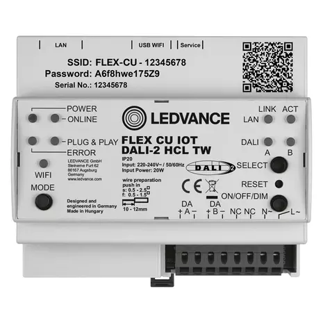 Ledvance Zakelijk: Professionele LED Verlichting & Armaturen DALI-2 Gateway Flex Control Unit | Geschikt voor IoT HCL TW Tunable White