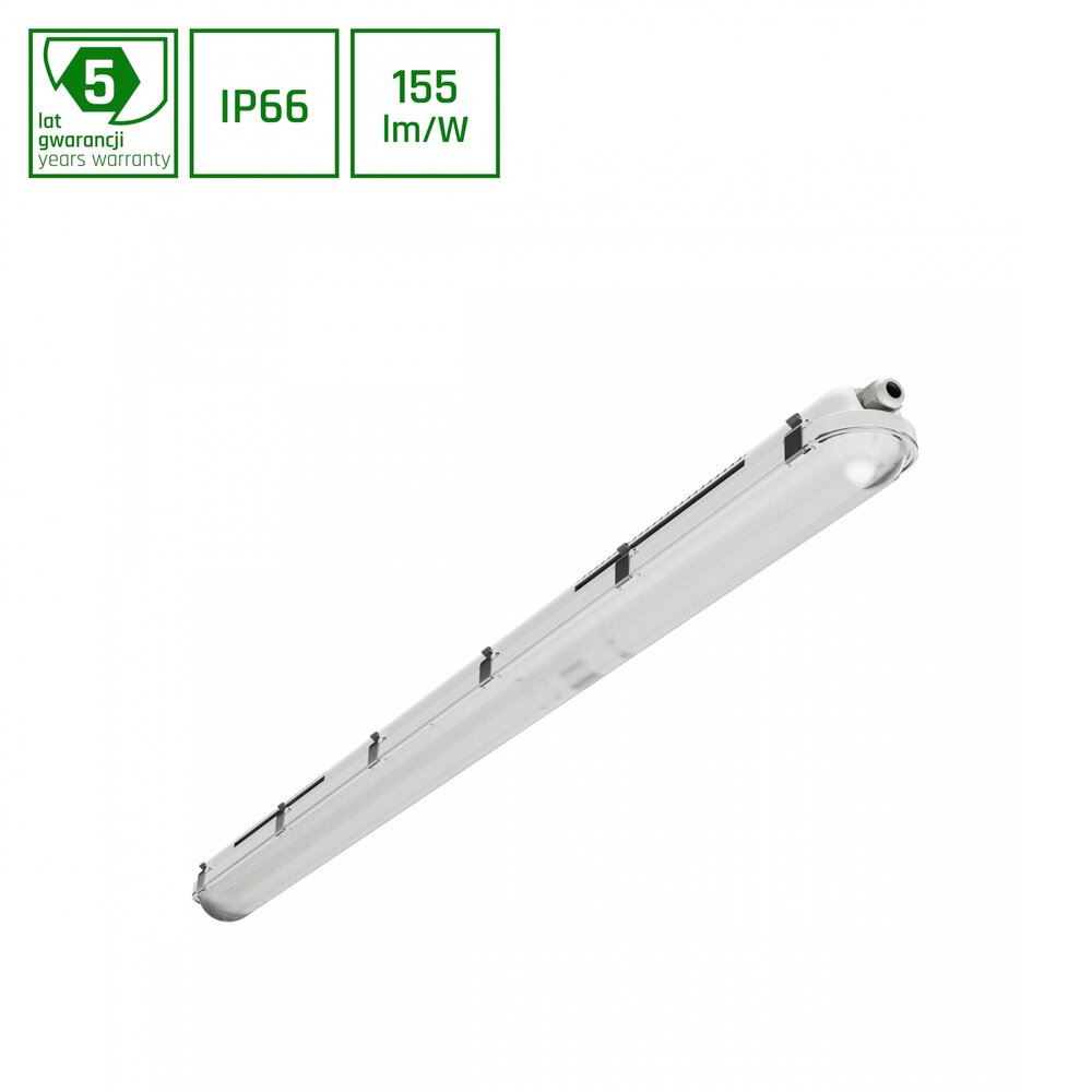 Spectrum voor de installateur LED Montagebalk Waterdicht IP66 | 120cm Limea Pro - 40W-10W - 6200lm-3000Lm Multi Lumen Switch | IK10 865 Daglicht Wit