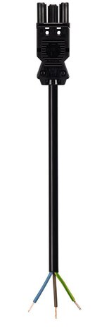 Wieland GST18i3 Aansluitsnoer Female 1,5mm² 1,5 Meter PVC ECA Zwart | 92.232.1503.1